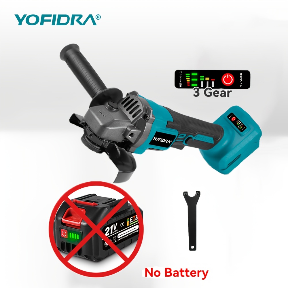 Image of 125mm 3-speed Brushless Angle Grinder Polisher Kit, Cordless Electric Angle Grinder, Grinding And Polishing Power Tool, For Grinding, Brushing And Sanding, Suitable For Decoration Industrial Scenes