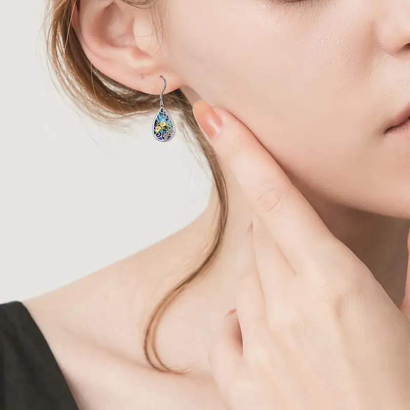amber earrings for women sterling silver teardrop amber earrings dangle drop earrings amber jewelry for women Product details 1