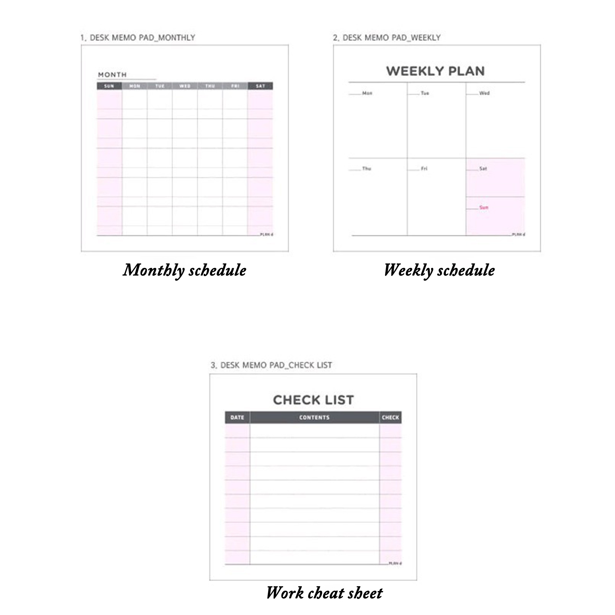 

Planner Memo Sticky Note Book, Sticky Note Square Weekly, Monthly, Planner Memo, 3 Functions Small Book Set.