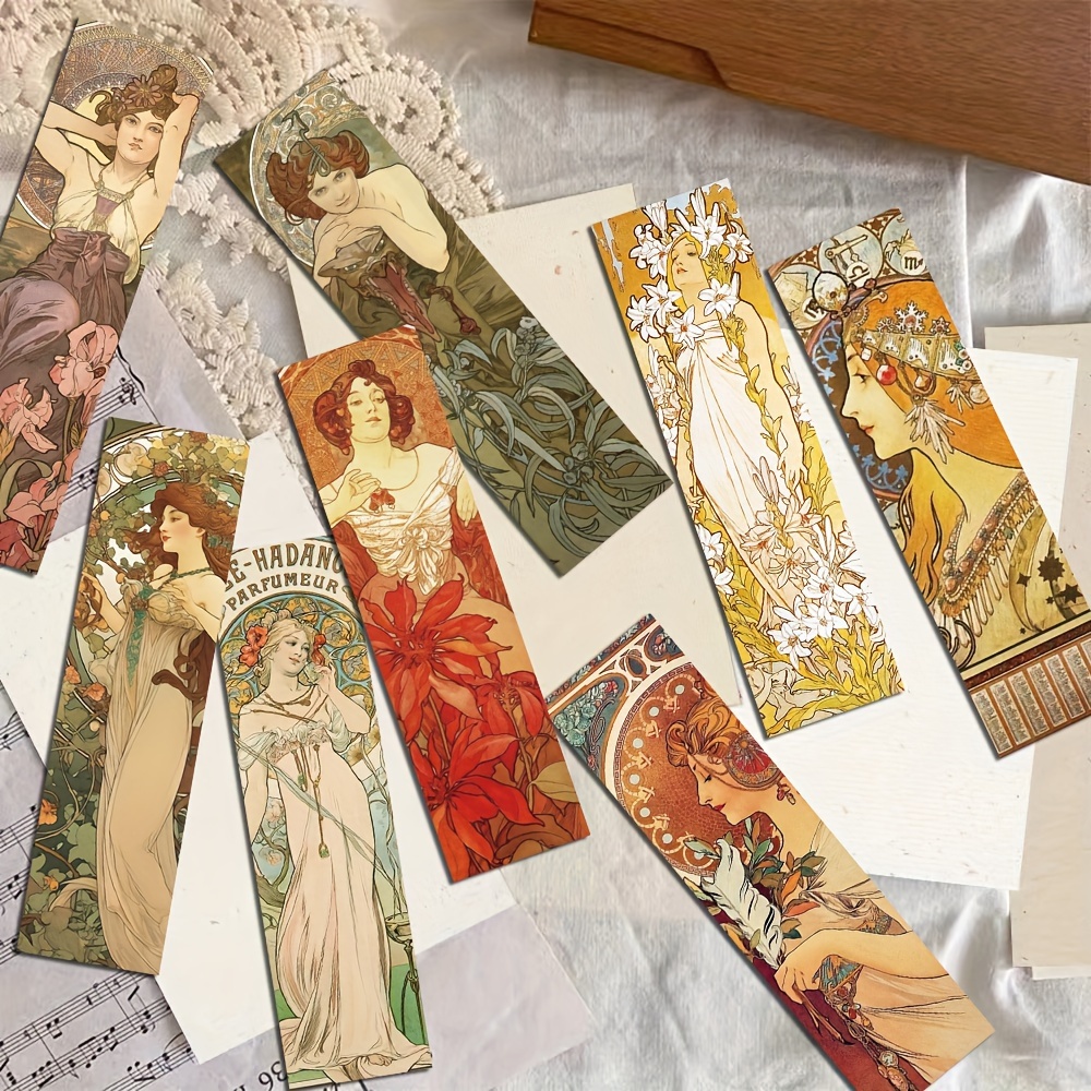 

30-piece Mucha Masterpiece Art Bookmarks Set - Colorful, Creative & Exquisite Designs For Readers