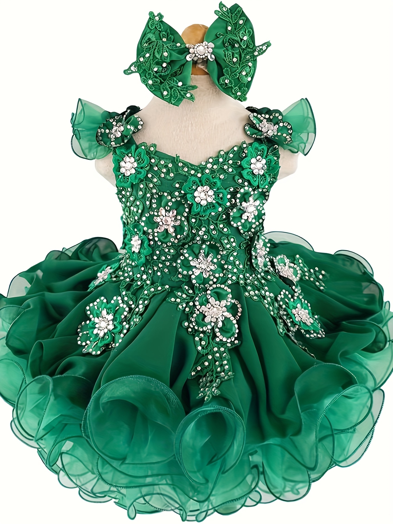 pisarro nights long beaded dress May Queen Mq2021 Spaghetti Strap Embroidery Beaded Pageant Gown
