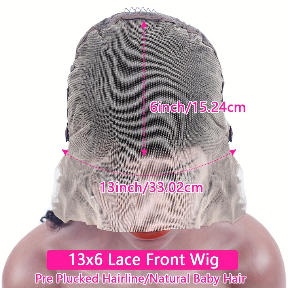 13x6 straight lace frontal wig 28 30 inch straight human - Temu display picture 3
