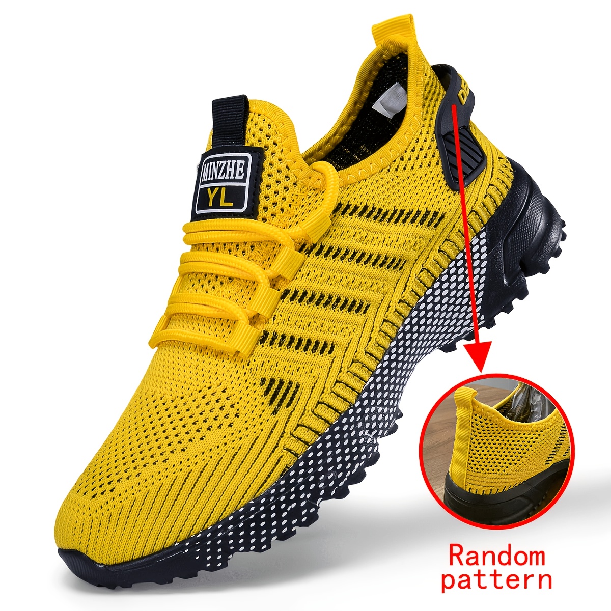 Men's Breathable Lightweight Low-Top Lace-Up Sneakers for Outdoor