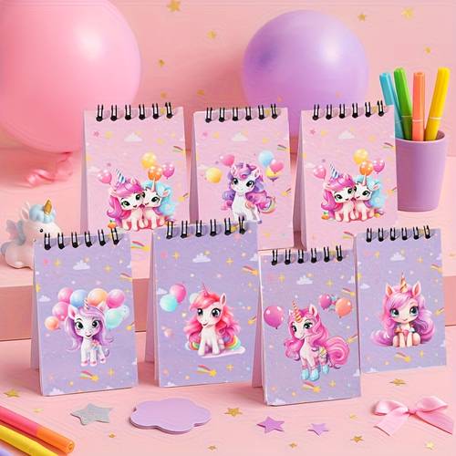 8 piezas, cuadernos mini para , de unicornio, suministros para fiestas de , de y artículos de diarios
