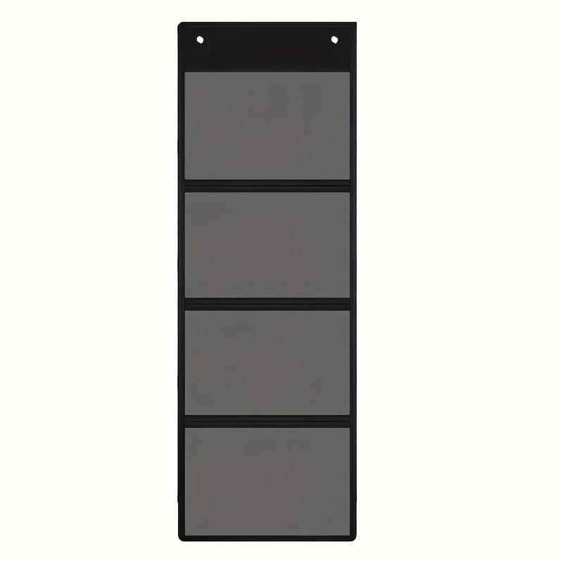 TEMU 1pc Wall-mounted Storage Pocket Chart With 4 Pockets - 95.0 X 33.02cm Pvc Organizer For Cards, Drawings, Photos, Presentations & Homework -