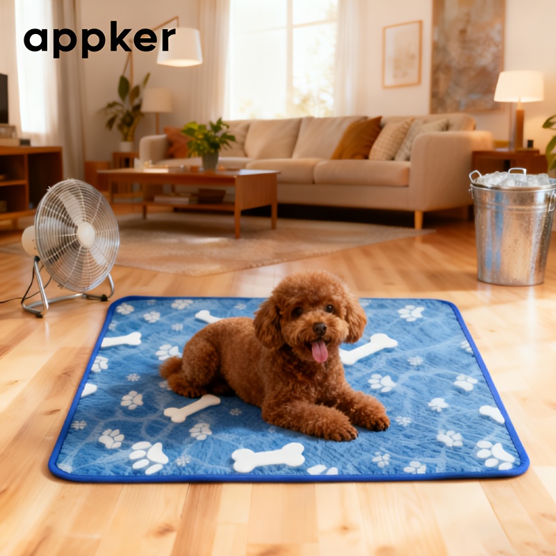 TEMU Large Dog Cooling Mat | , Washable, Polyester Fiber, Suitable For Dog Beds, Cat Beds, Dog Houses, Cages, And Car Seats - Appker