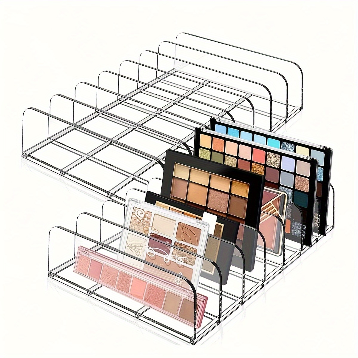 

7-slot Plastic Makeup Organizer For Eyeshadow, Blush & Cosmetic Storage – Countertop Display Case, Rust-resistant Polished With No Electricity Needed – Weather- Under 27" & Lightweight Under 30 Lbs