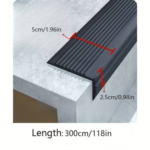 non slip vinyl stair treads l shaped with backing shock absorbent anti for indoor outdoor steps durable pvc stair safety strips 39 37 inches and 78 74 inches