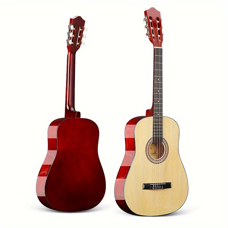 

Guitare de 38 Pouces avec Manche en Tilleul, Cordes en Nylon & Étui de Protection - Disponible en Jaune/Noir