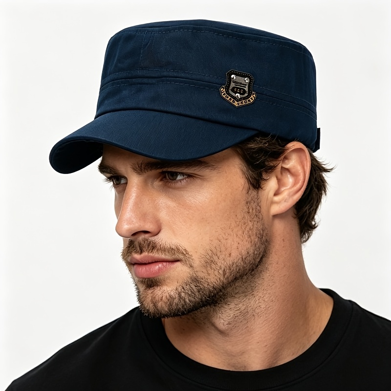 TEMU Cappello Piatto Elegante e Qualit� per , Cappello Piatto Casual Antivento e Parasole, Cappello da Sole per Sport , Escursionismo e Ciclismo