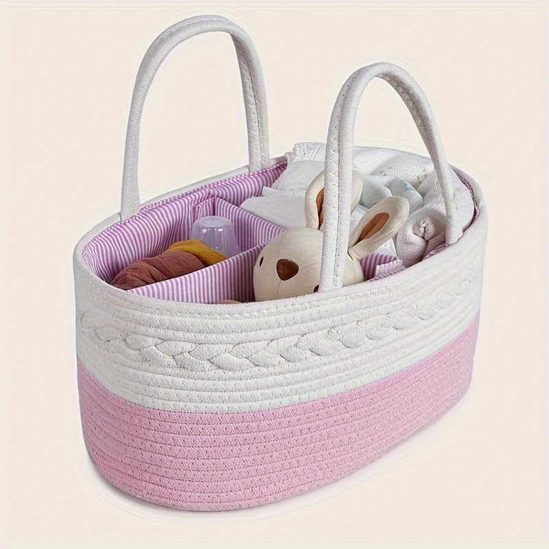 

Pink Diaper Storage Woven Mommy Bag