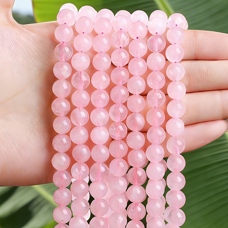 High-quality Rose Quartz Beads, Elegant And Minimalist Y2k Style, Jewelry Bracelet And Necklace Making Additions
