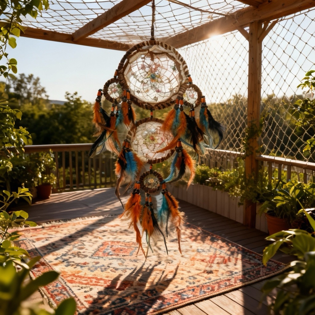 New Bohemian Dreamcatcher Pendant Ornament For Room, Bedroom, Bedside, Wind Chime, Indoor Wall Hanging Decoration