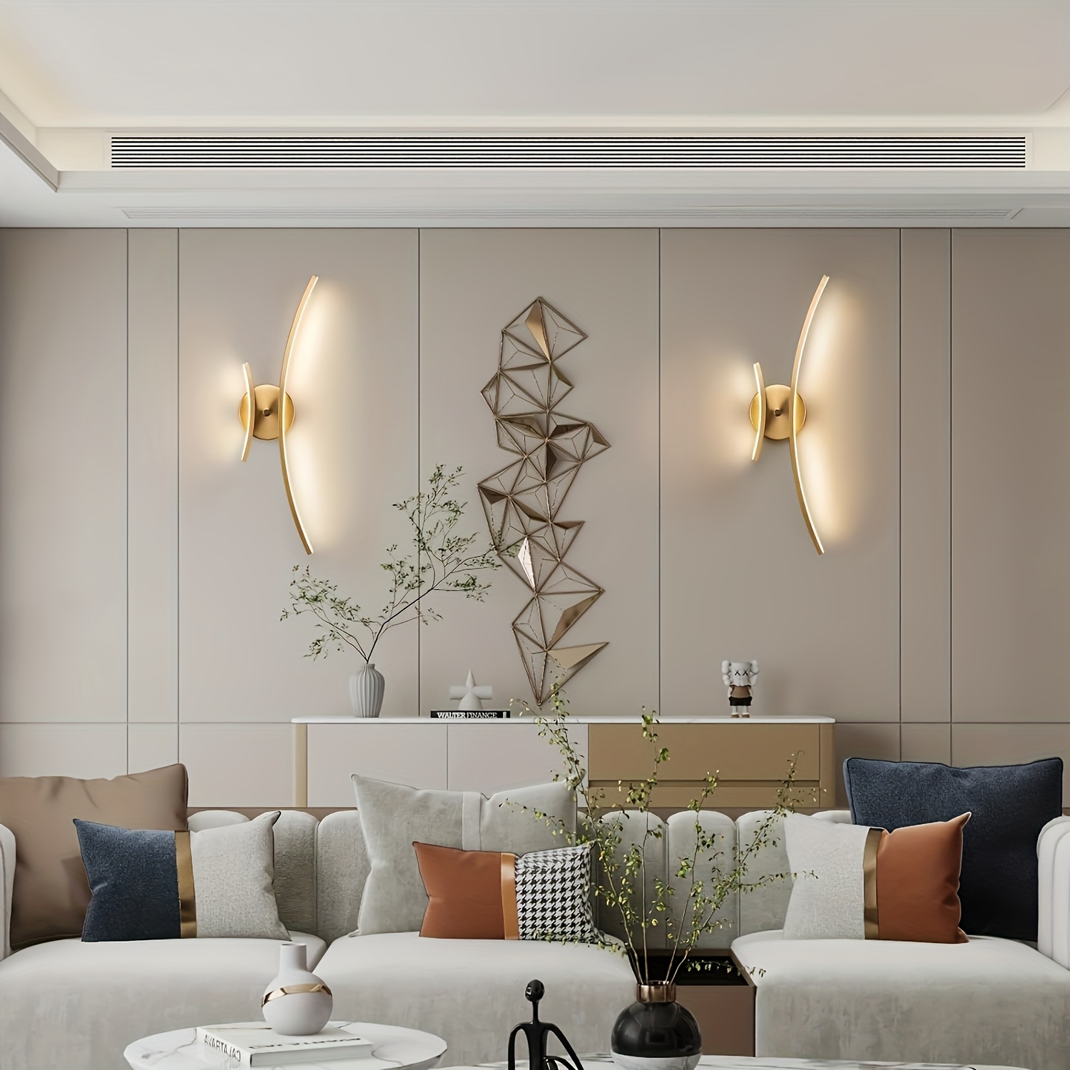 LED Minimalist Decorative Lighting, 4000K Color Temperature, Indoor Wall Lamp, Bedroom Metal Art Lighting, Used for Living Room Dressing Room Bathroom Mirror Front Lamp