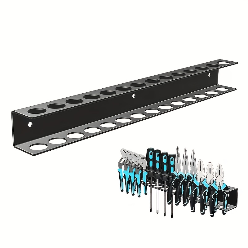 Image of Iukoio Screwdriver, Pliers, Wall-mounted, Heavy-duty Metal Storage Rack For Small Tools, Utility Shelves