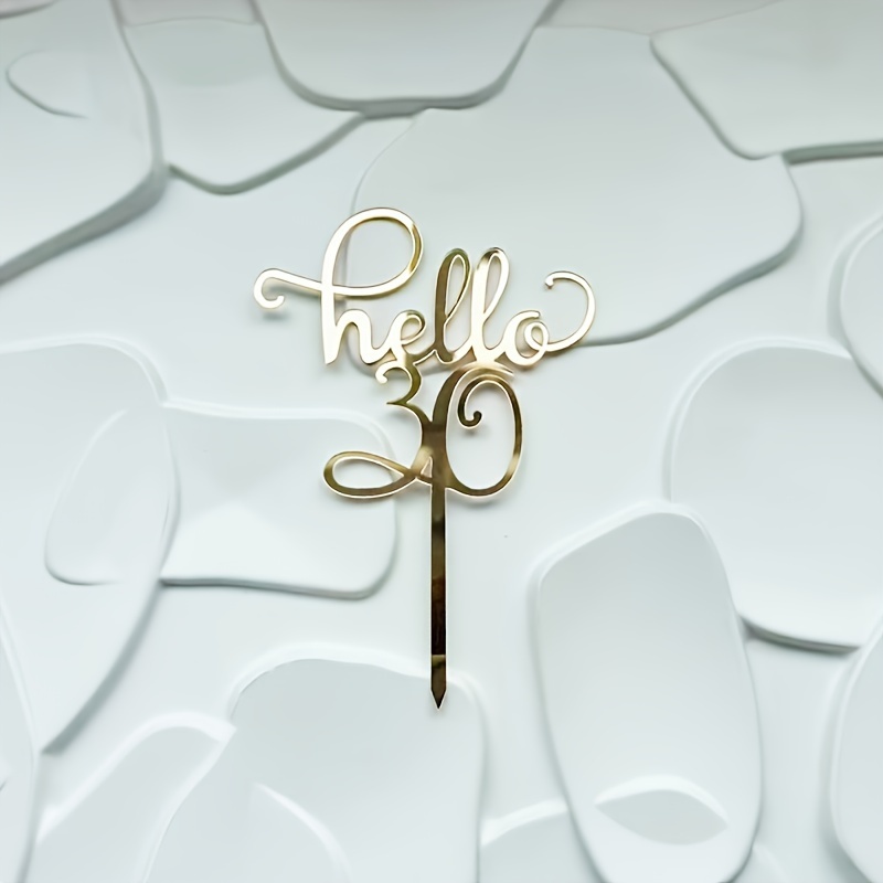 Acrylic Number Cake Toppers For Birthday Celebrations - 18/21/30/40/ Styles, No Electricity Or Feathers Needed, Party Supplies, Halloween, Christmas