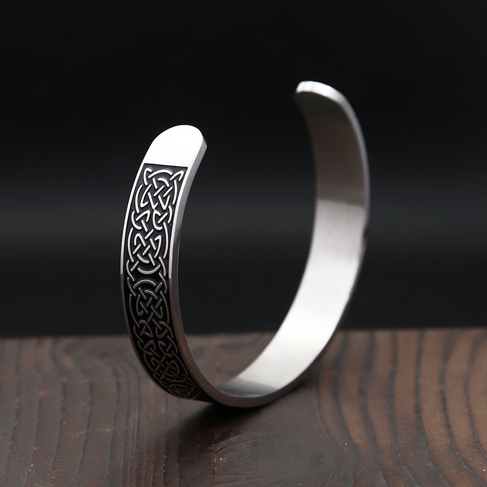 Image of Nordic Retro Viking 304 304 304 304 304 Stainless Steel Bracelets For Men Women Fashion Creative Cuff Bangles Couple Jewelry Gifts