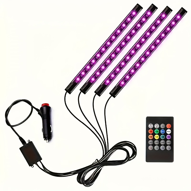 TEMU 48 Led Car Interior Ambient Light, Rgb Foot Backlight Strips, Led Interior Lights, Multi Light Bar, Valentine's Day Gifts