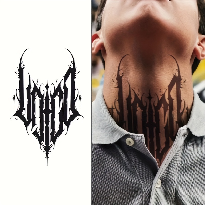 Herbal Semi-permanent Waterproof Temporary Tattoo Suitable For Neck & Arm - Non-reflective Long-lasting Suitable For Men And Women, For Parties, Festivals, Daily Wear With Application & Removal