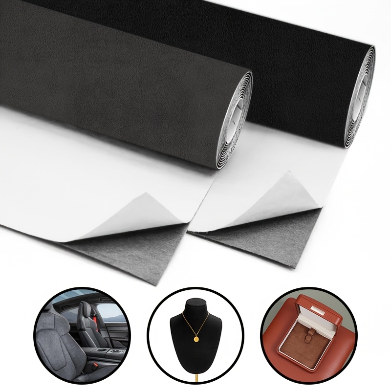 

Pack Of 1 Self-adhesive Suede Fabric Roll, Large Size 23.62 X 78.74 Inches, Solid Velvet Material, For Car Interior Restoration, Jewelry Boxes, Gift Cases, And Diy Display Cabinet Decor