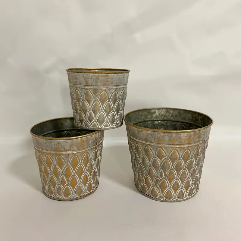vintage blech eimer blumentopf vielseitiger pflanzkasten