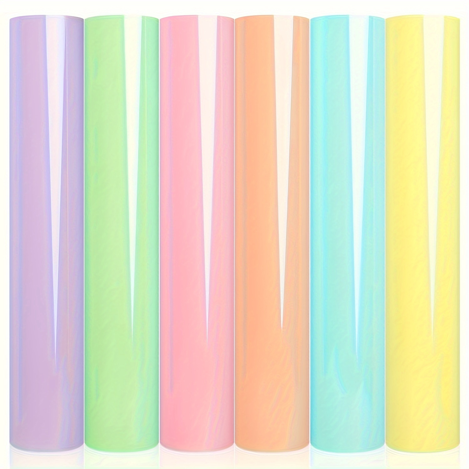 Pastel Iron On Vinyl Boho Heat Transfer Vinyl Bundle 12 X 10 In, 8 Assorted Pastel For T-shirts, Garment, Easy To Cut & Transfer
