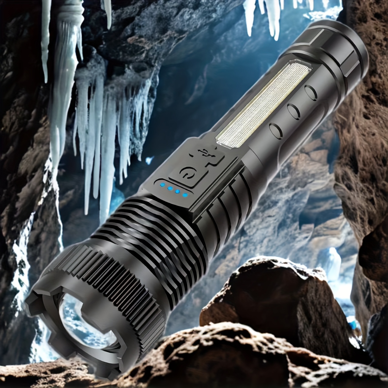 TEMU 1 High Power Led Tactical Flashlight, Portable Super Flashlight, Multipurpose High Power Flashlight For Outdoor Work, Flashlight, Mini