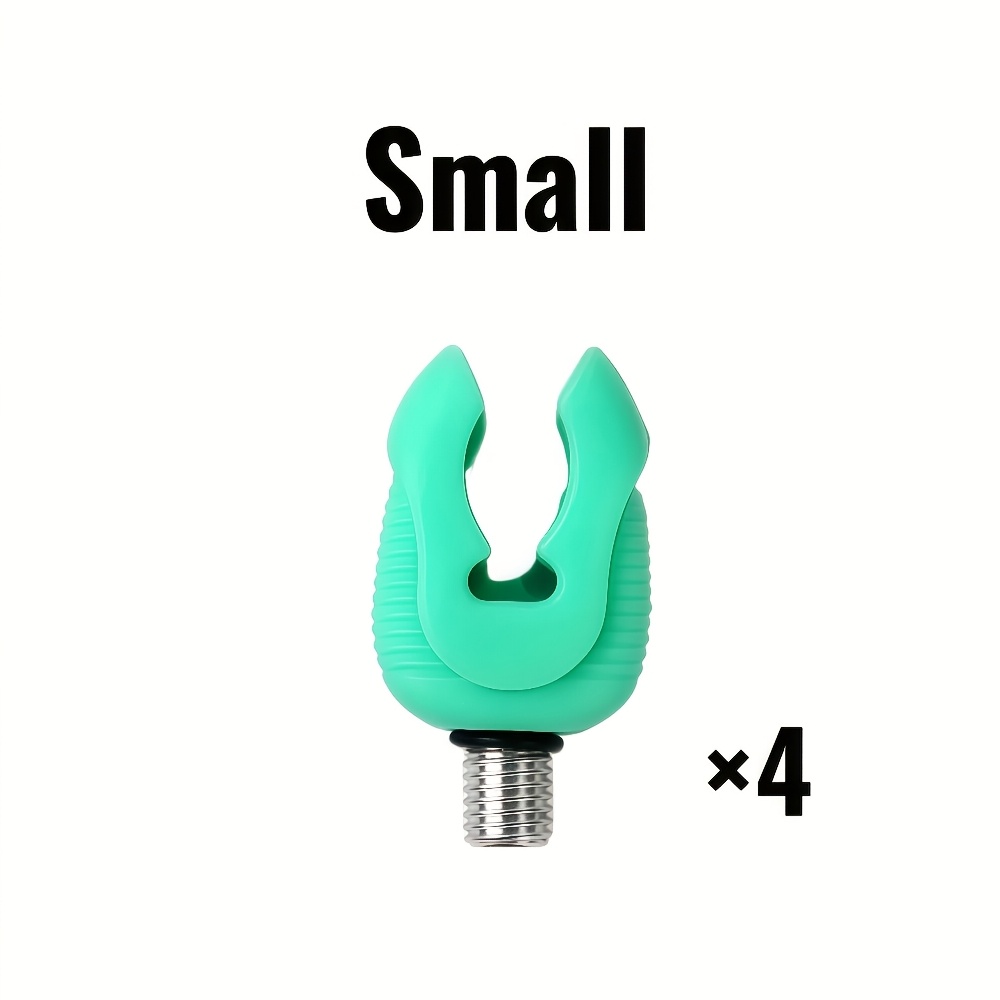 TEMU JSFUN 4pcs Support de canne à pêche vert en silicone, support télescopique pour canne à pêche, accessoires de pêche à la à tête