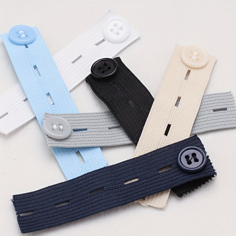 6pcs Short To Long Pant Waist Extension Tool, Elastic Adjustable Trouser Buttons, Maternities, Plus Size, Men And Women's Jeans, Trousers Removable Extension Buckles