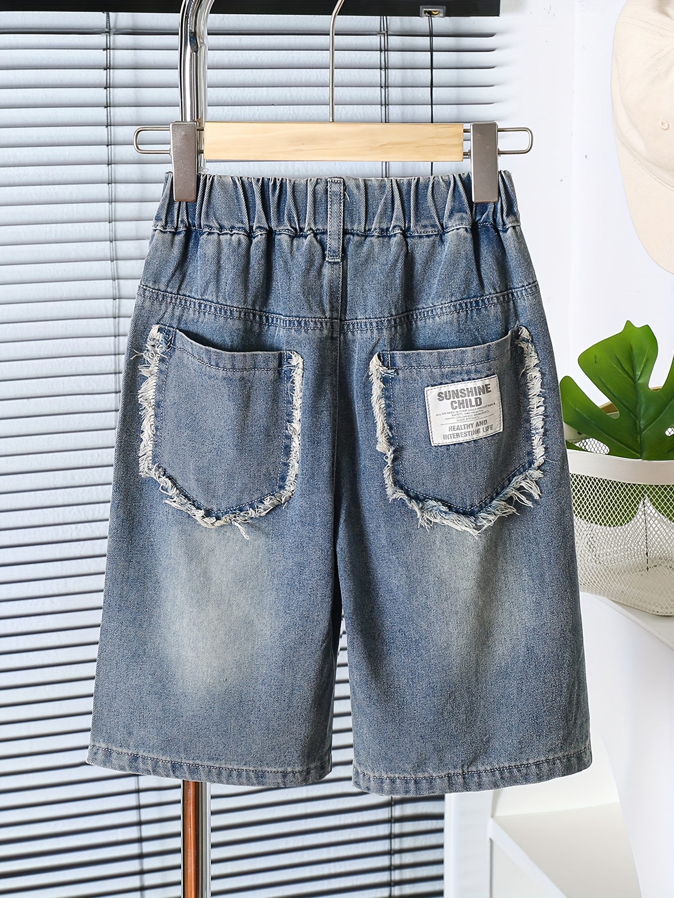 s oversized irregular hem pocket denim shorts 2025 summer - Temu Oman