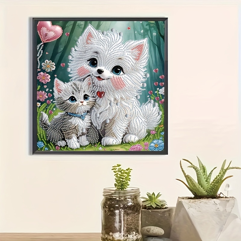 Image of Diy 5d Diamond Painting Set - Big And Small With Special Shaped Crystals, Partially Drilled Canvas Art Home Wall Decoration, Unframed Handicraft Set, For Holiday Gifts