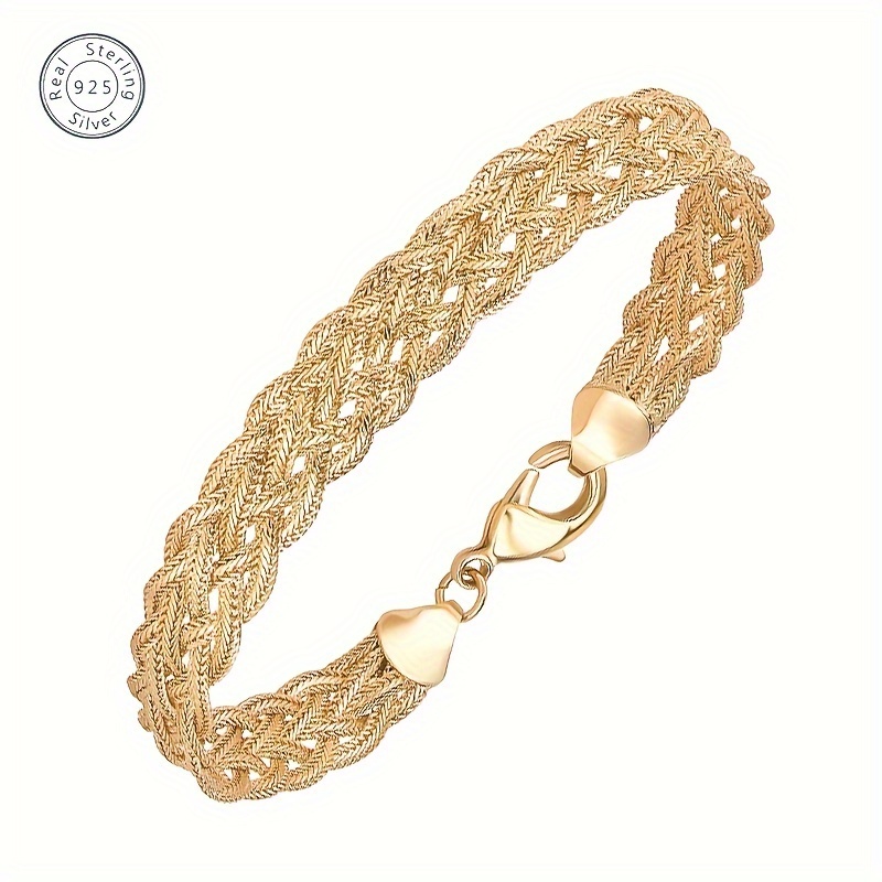 

Custom Bracelet, Women' Plated 18k Golden Woven Bracelet, Personality Temperament, Italian Women's Bracelet - High Quality Certification - With Gift Box