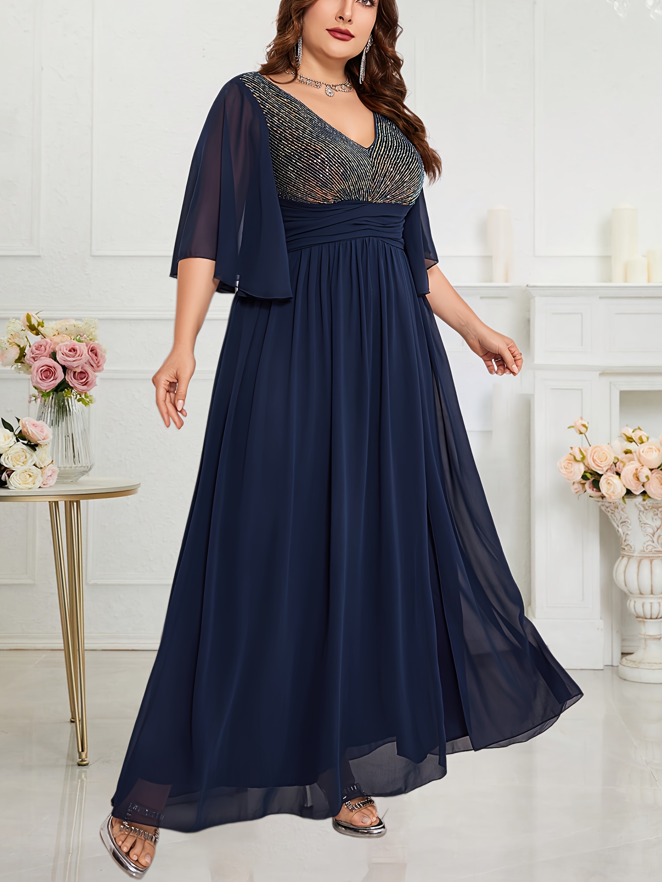 Chubby Ladies Formal Dresses Gown Designs For Plus Size Ladies