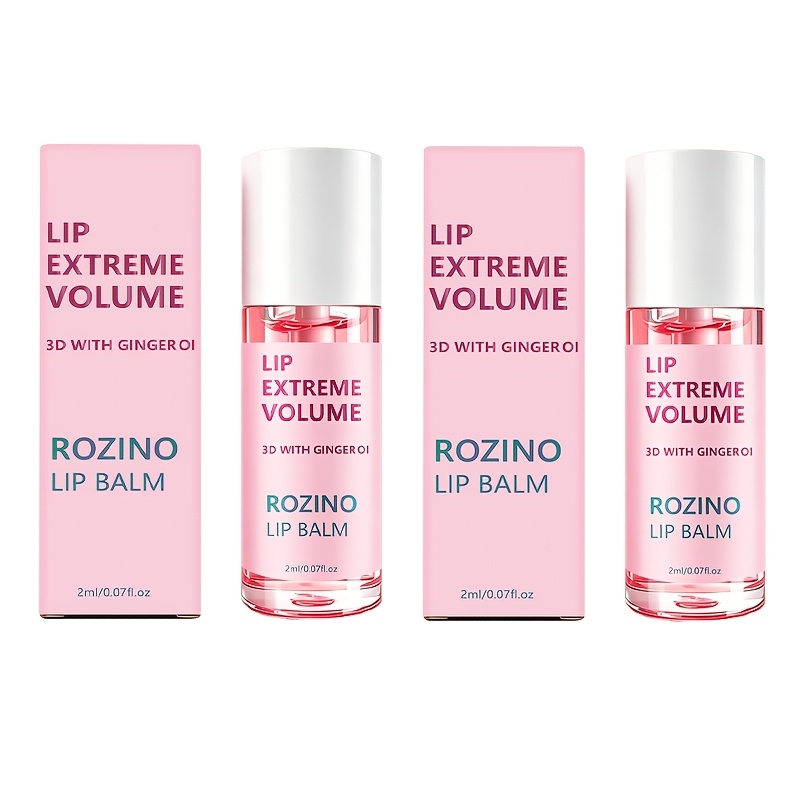 Image of 2pcs Plumping Lip +, 3d Ginger Oil Lip Plumper, Spa-grade Long-lasting Lip Plumping Serum - High-gloss Lipstick, Strength - Thickening, High Shine, Smoothing, A Sexy