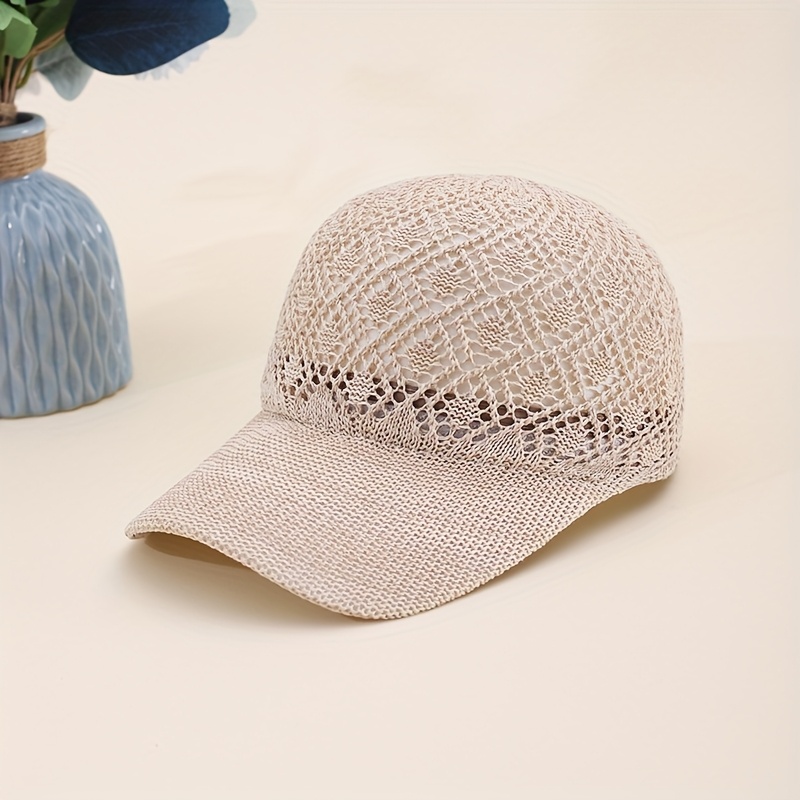 1pc New Hole- Baseball Cap, Summer Women's Hollow-out Versatile Casual Adjustable Duckbill Cap