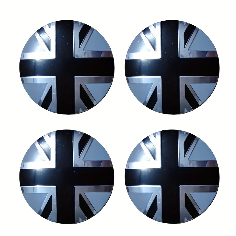 Image of Automobile Sticker Modified Wheel Cover Sticker, Wheel Wheel Cover Sticker, Logo British Flag Sticker (a Set Of 4pcs)