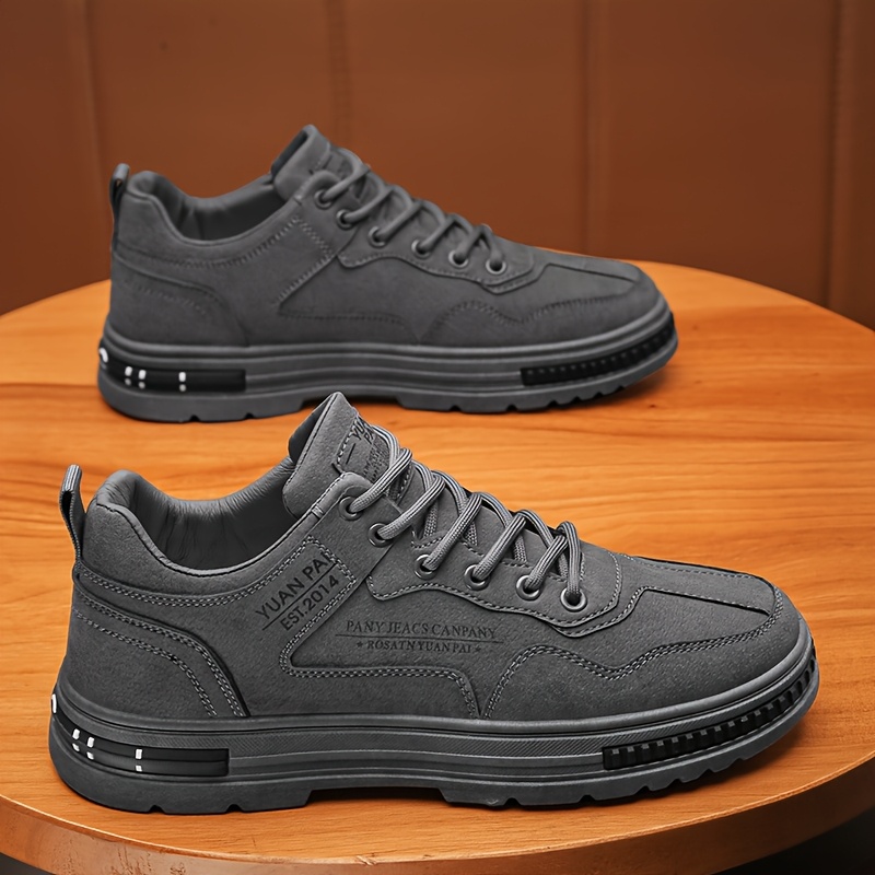 Men's Casual Sneakers - Stylish Lightweight All-Match Skate Shoes with Durable PVC Sole, Comfortable Fabric Lining, and Breathable Design for Outdoor, Sports, and Casual Attire