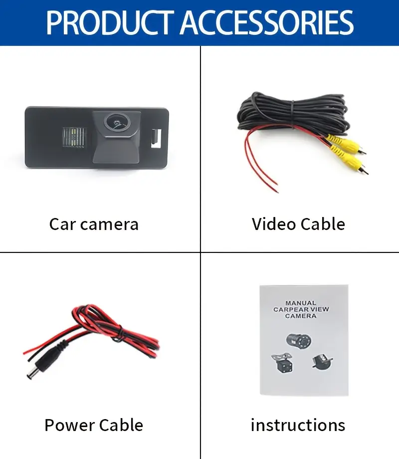 for s5 a4 b8 a1 q5 8r 2008 2017 rear view camera 170 wide angle ahd hd night 36v operating voltage hard wiring no battery required auto parts for car reverse viewing details 7