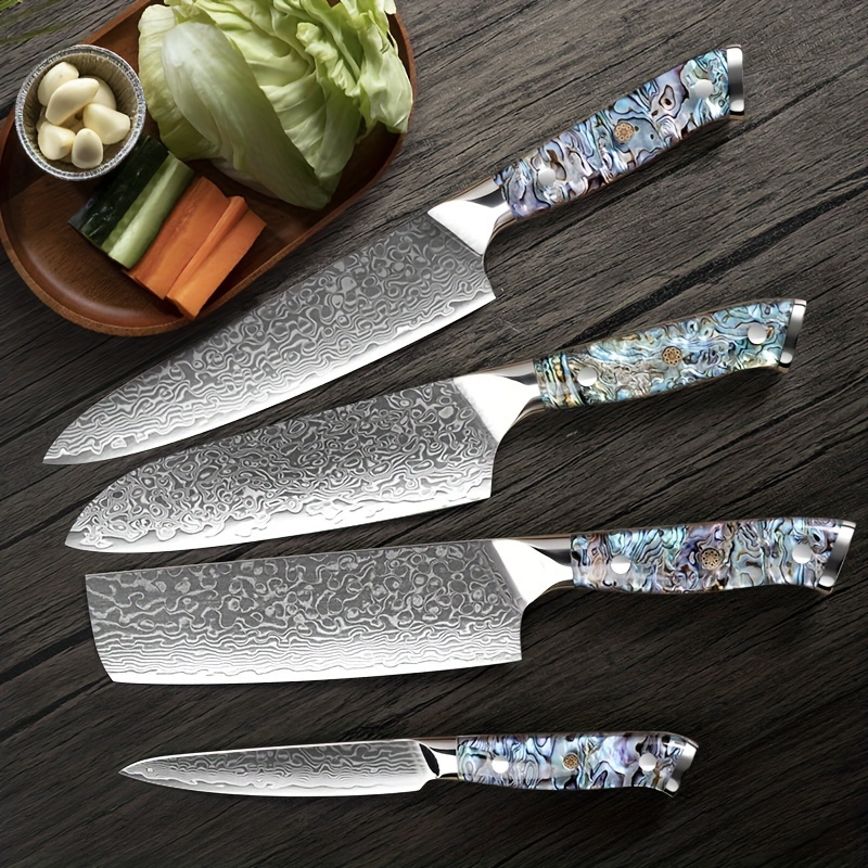 

Chef Knife, Damascus Kitchen Knife Vg 10 Super Sharp High Carbon Stainless Steel Professional Cutting Knife For Meat Vegetable