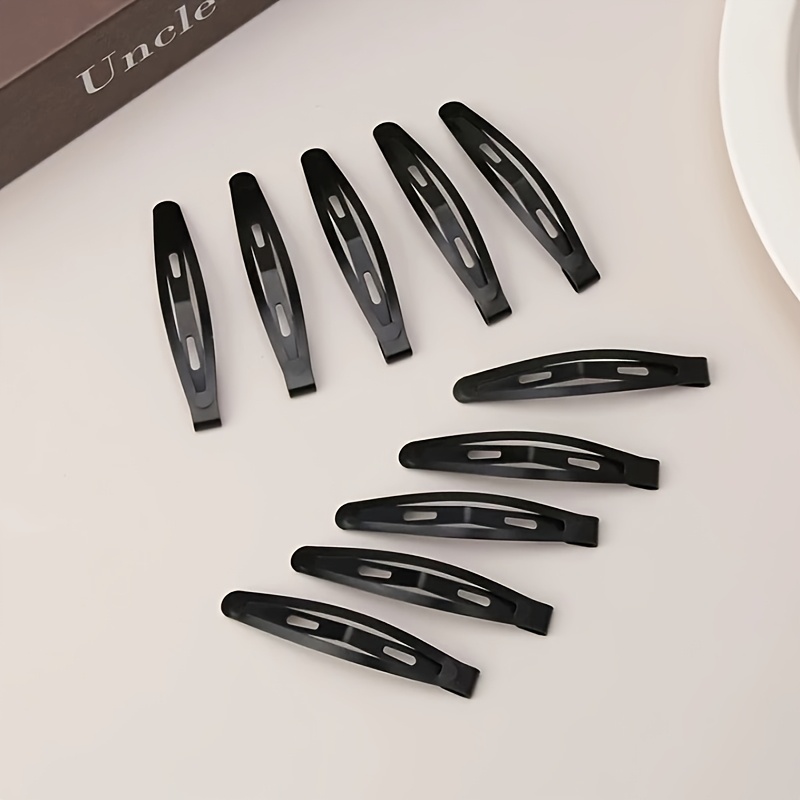 

10pcs Barrettes Noires BB Clips Clips à Un Clips pour Frange Clips à Bec de Canard Clips à Bordure Clips en de Épingles à Cheveux Accessoires pour Adultes