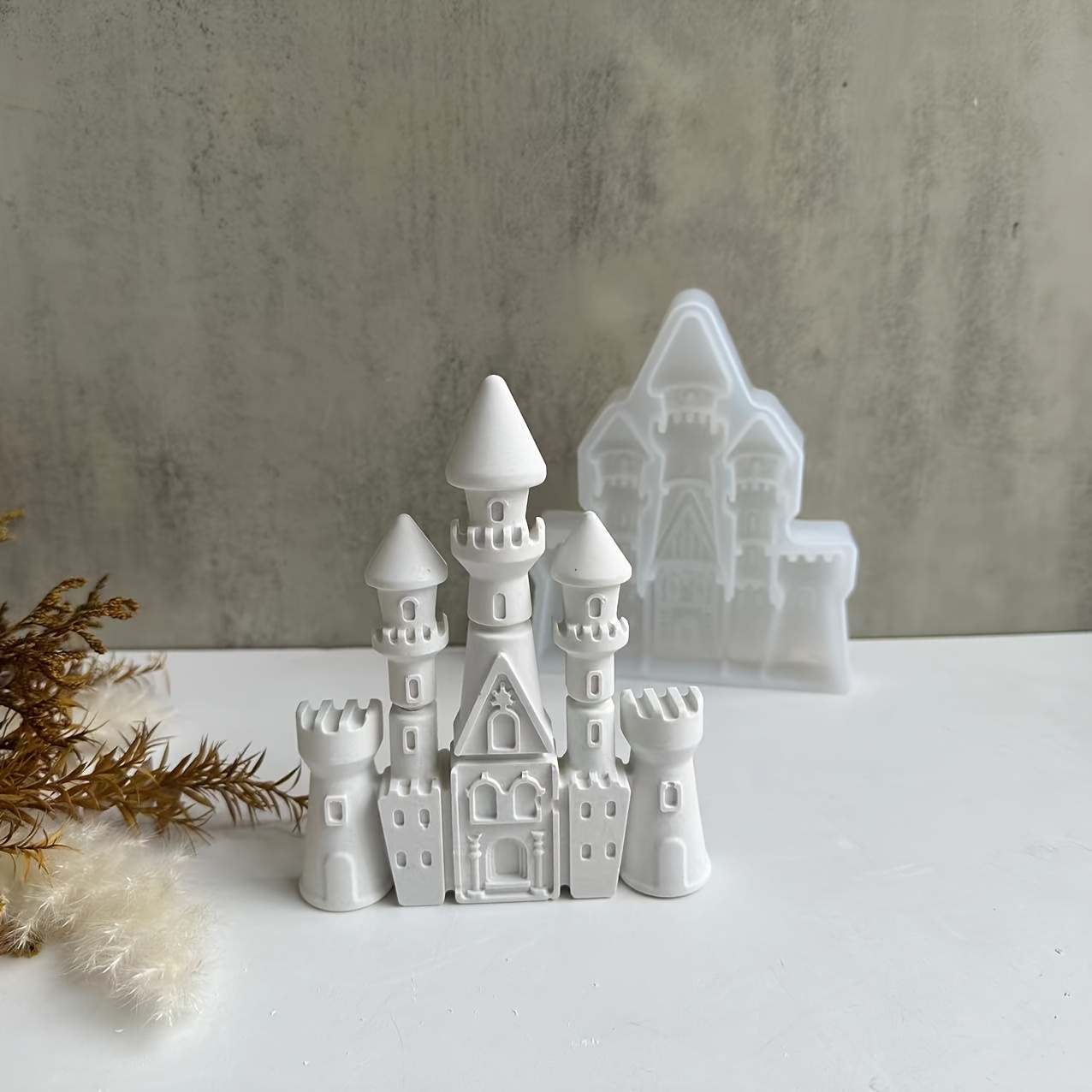 Crystal Epoxy Castle Silicone Mold Castle Handmade Ornaments Epoxy Silicone Mold Home Decoration Making Tools