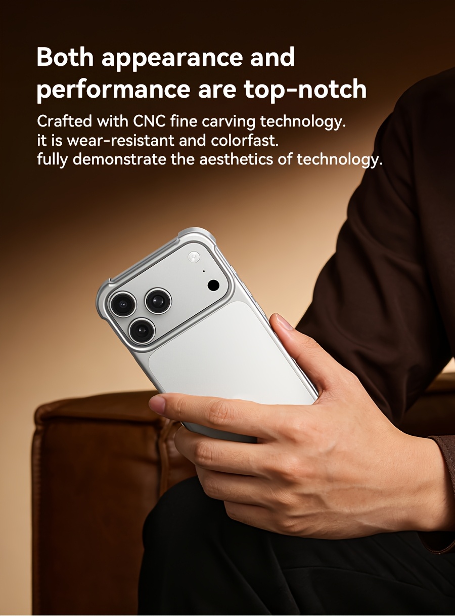 Phone Case: Aluminum SEBS Rubber Metal Bumper Double-layer Arc Case Phone Case for iPhone 17 Pro Max 17 Air Pro Unique Design High-strength Phone Cover Minimalist Case Bare-metal Feel