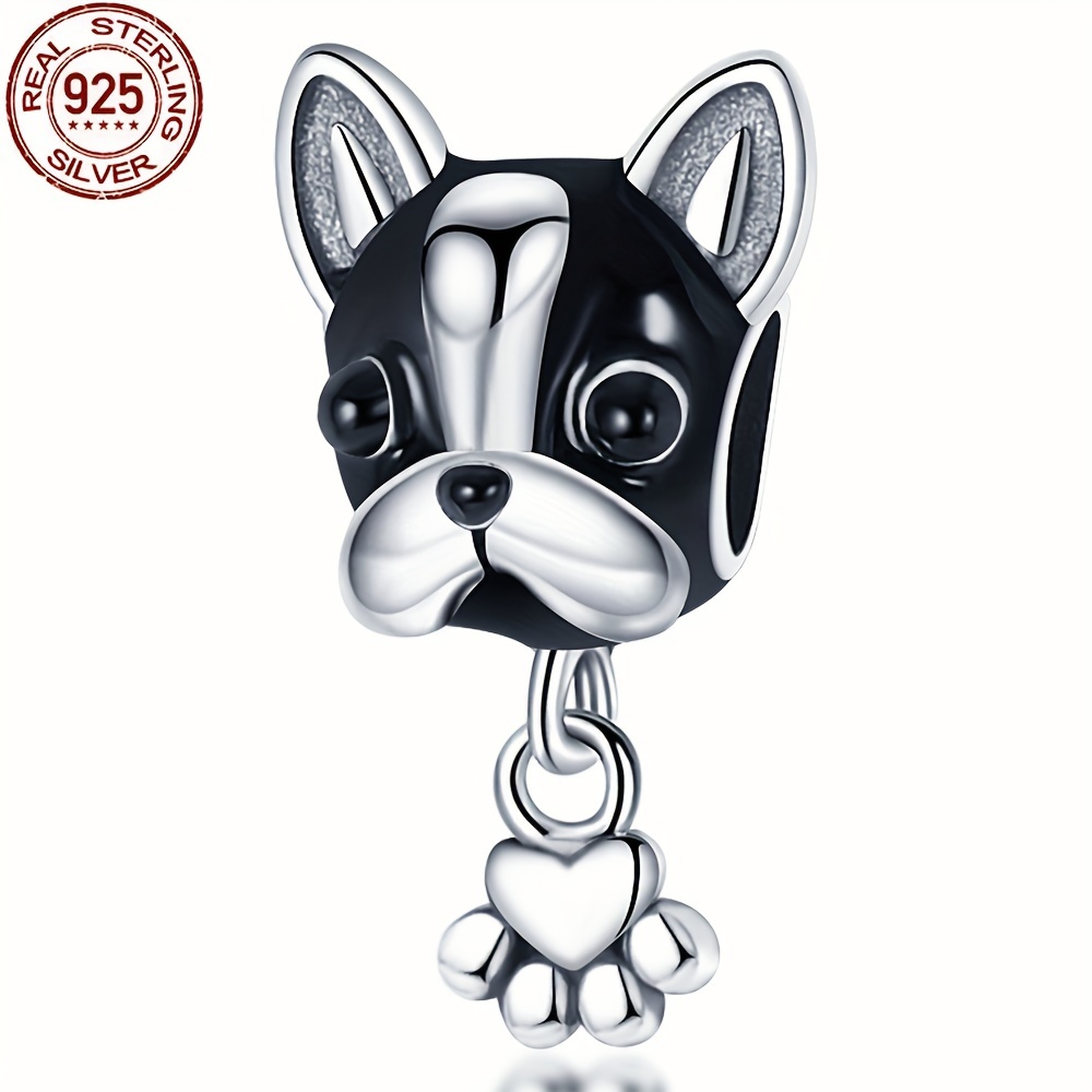 

Sterling Silvery Dog & Paw Charm For 3mm Bracelets - Diy Bead, Perfect Women's Birthday Gift, Hypoallergenic Jewelry Accessory