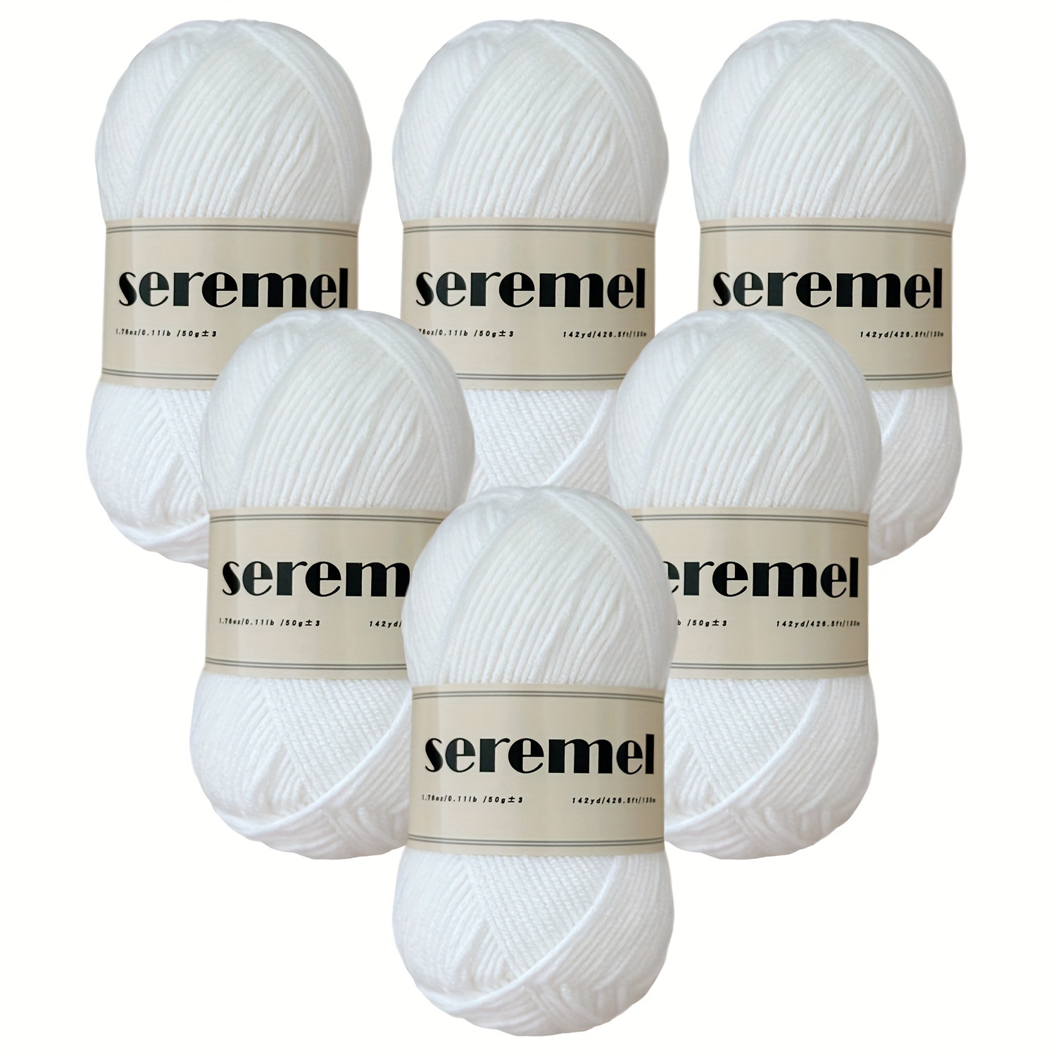 Image of 6pcs Crochet Yarn, Assorted Colors 4ply Acrylic Yarn 852 Yards Soft, Yarn For Crochet & Hand Knitting