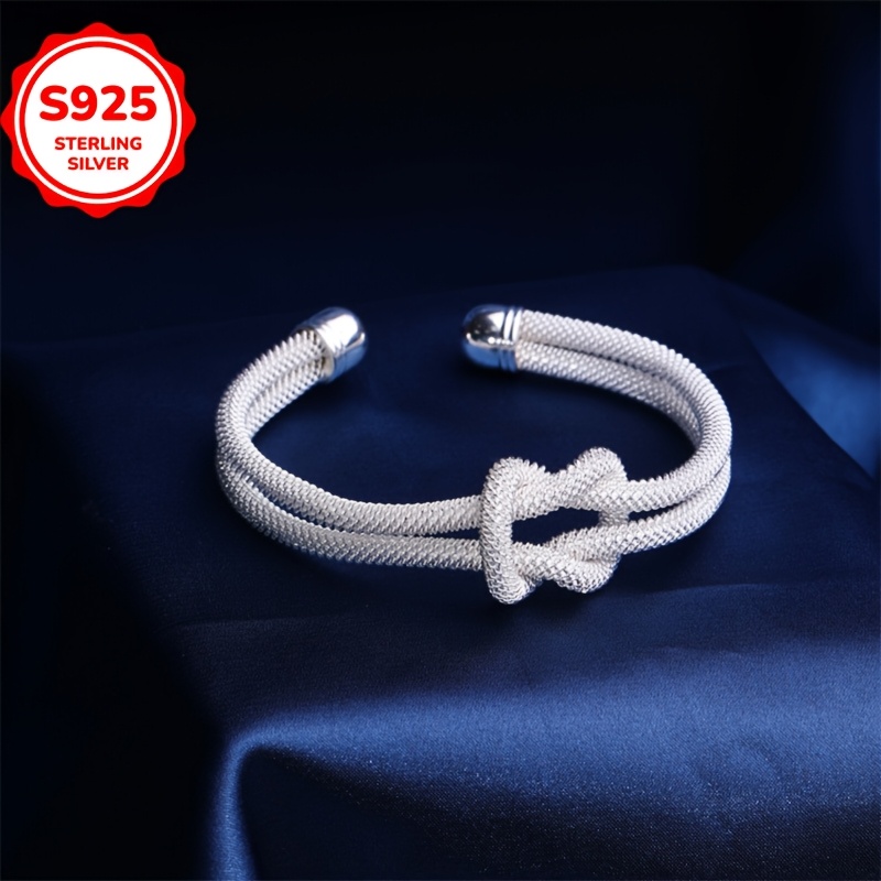 Low Allergy Woven Net Knot Open Bracelet Flower Line Bracelet