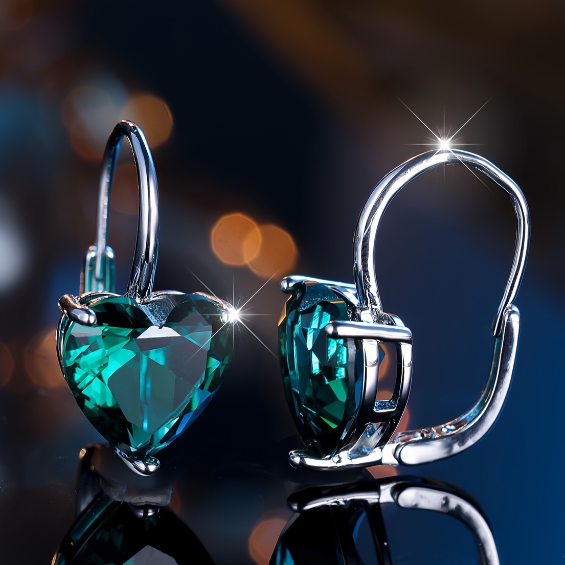 Heart Shaped CZ Earrings for Women