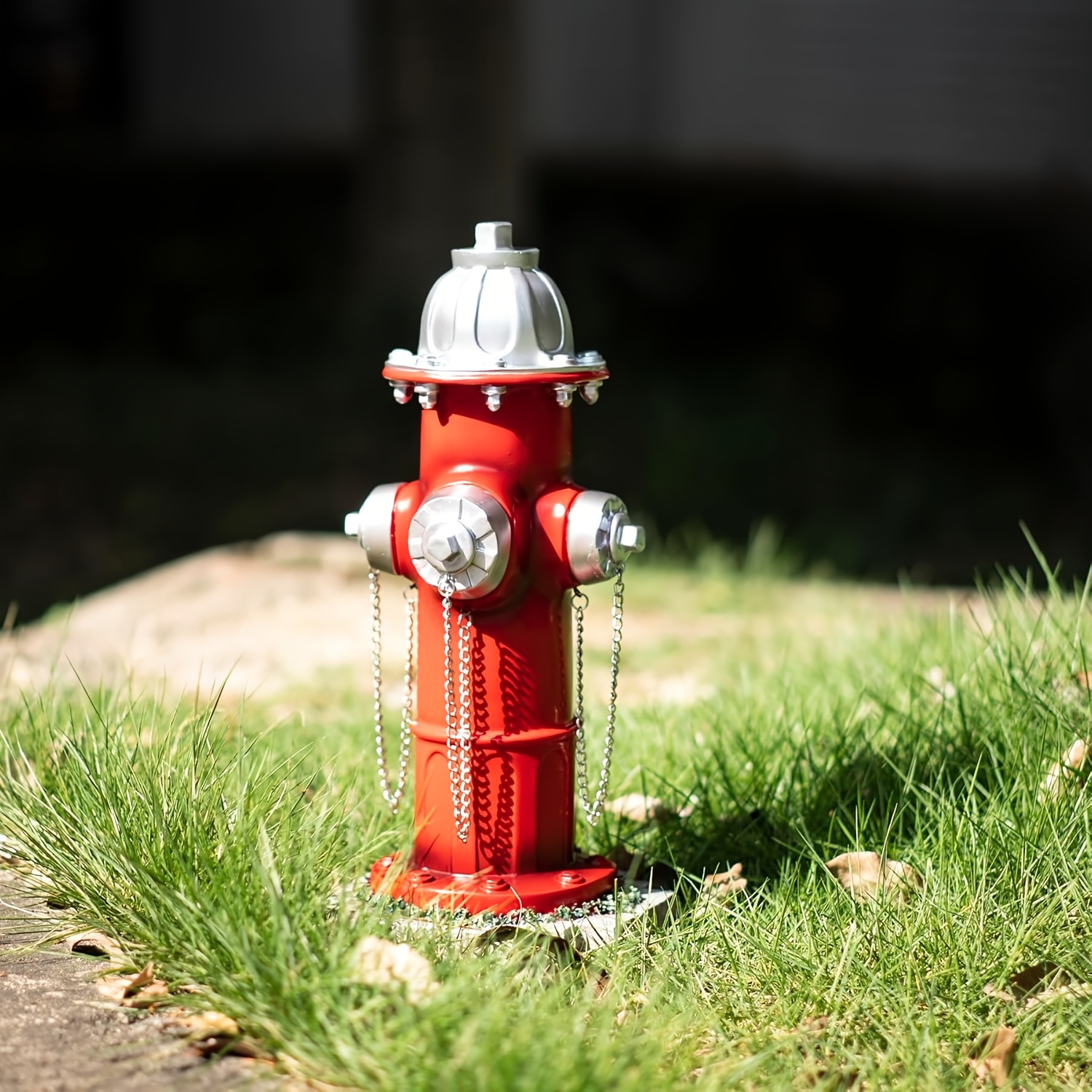Nep Brandkraan Met Zonne-verlichting – Decoratief Hars Beeld Met Hondenmotief, Voor Tuin, Gazon En Terras