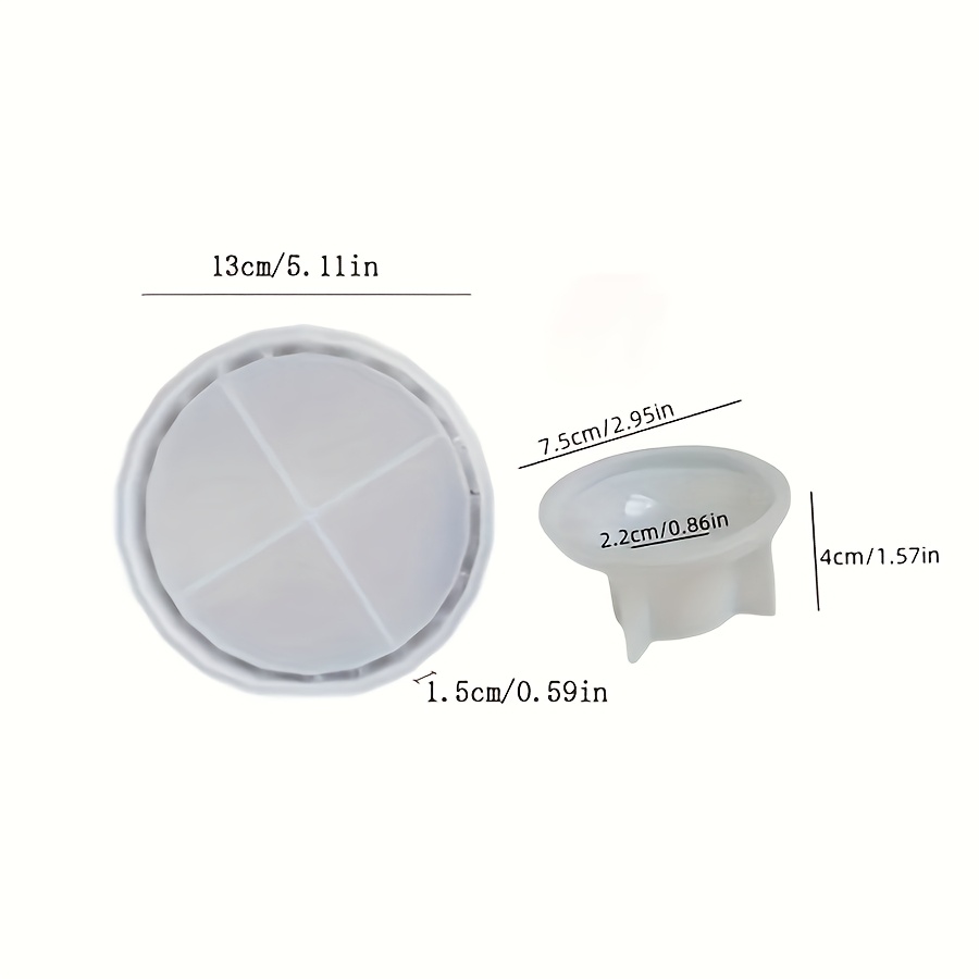 Image of 2pcs Clay Mold, Silicone Wave Plate Mold With Base For Epoxy Resin, Plaster, Candle Making | Reusable Craft Molds For Home Decor, Jewelry Display & Art , Unique Resin Molds, Glossy Finished Crafts