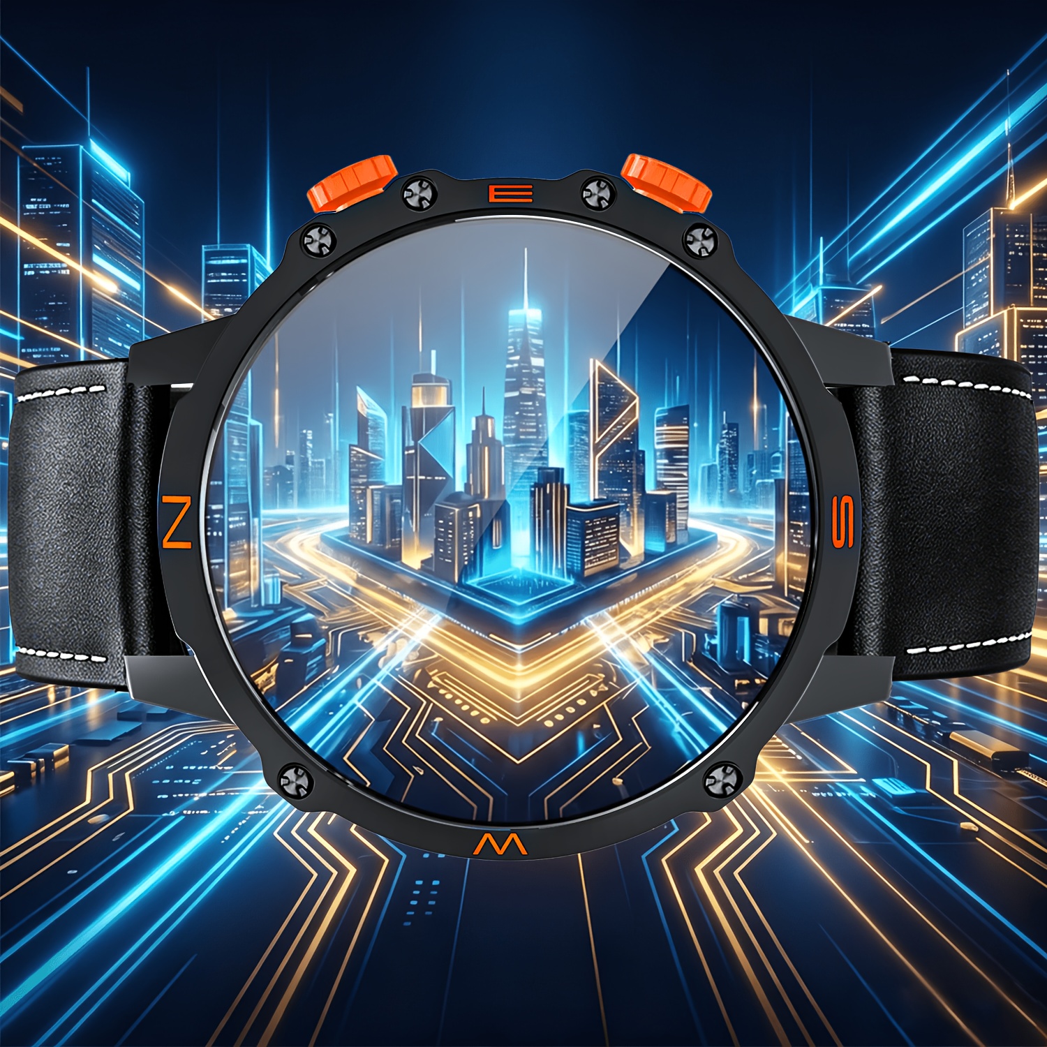 New Smartwatch with LED Light & Wireless Calling Features