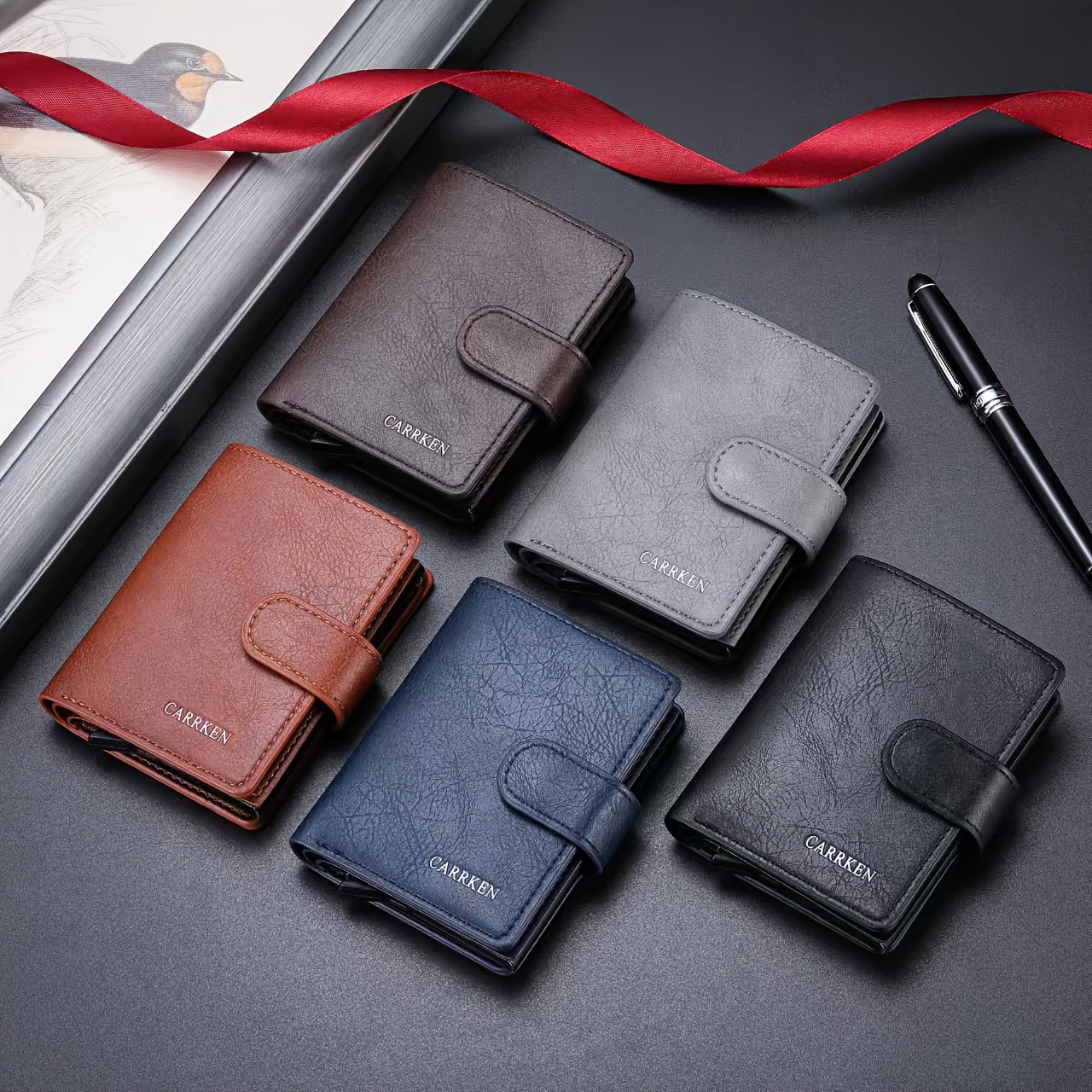 Estilo Minimalista con Ranura Magnética de Tres Plegables y Diseño Sencillo, Gran Capacidad y Múltiples Compartimentos - Regalo Ideal para Cumpleaños, Navidad, Día del Padre y Uso Diario | Accesorio de Moda